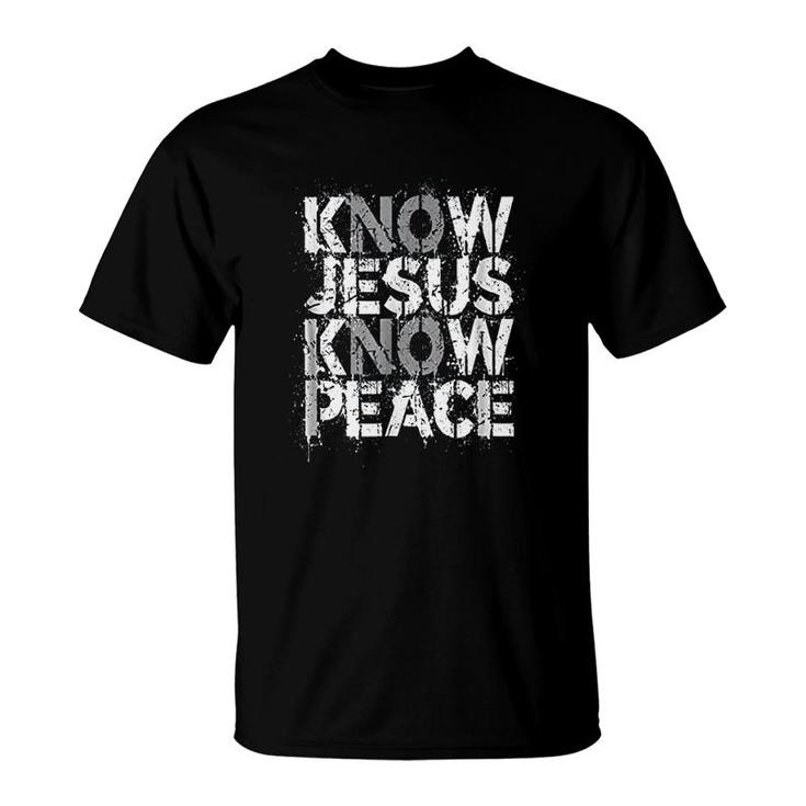 Christian  Know Jesus Know Peace No Jesus No Peace T-Shirt