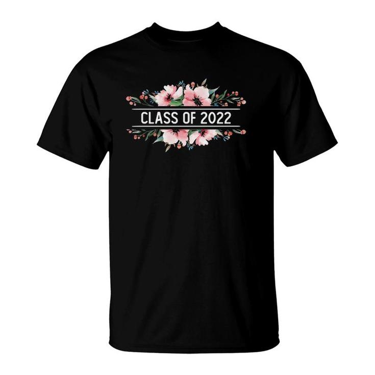 Class Of 2022  Flower Decor T-Shirt
