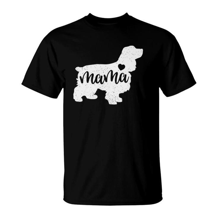 Cocker Spaniel Mothers Day Mama Dog Mom Paw Lover Gift T-Shirt