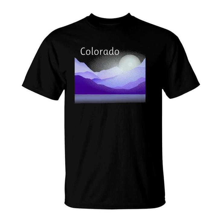 Colorado Mountain Scene T-Shirt Shades Of Purple Colorado Mountain Scene T-Shirt Shades Of Purple