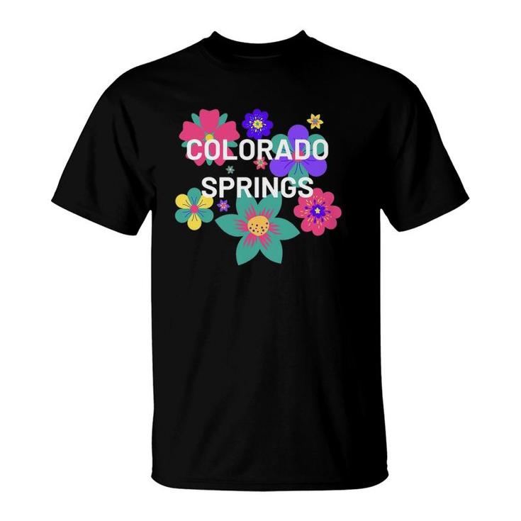 Colorado Springs Floral Souvenir Tee For Women And Kids T-Shirt