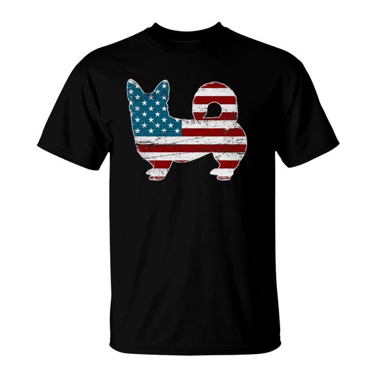 Corgi 4Th Of July Dog Lover Men American Flag T-Shirt