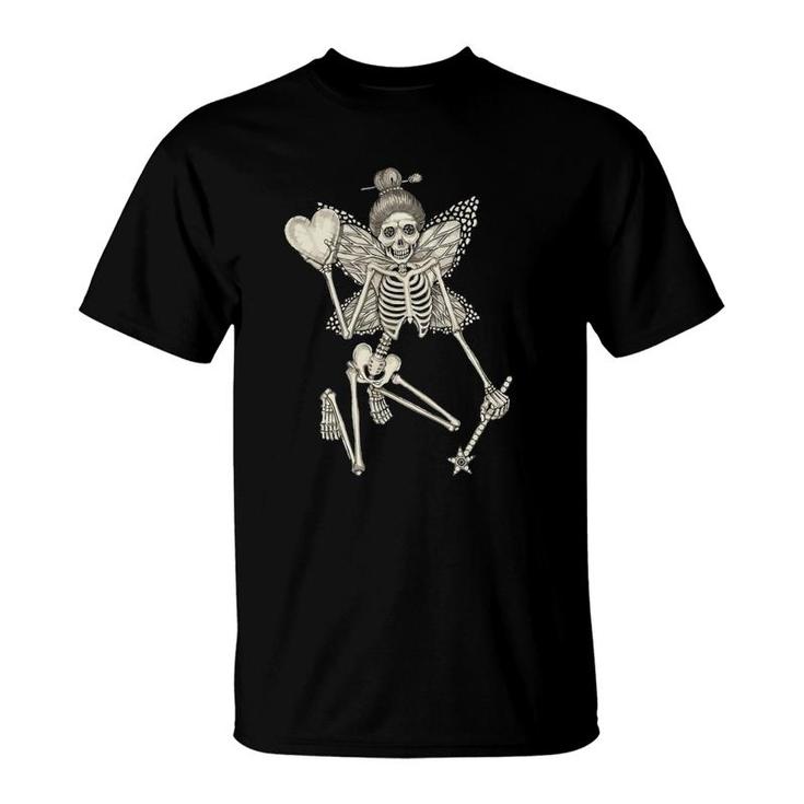 Cottagecore Aesthetic Skeleton Fairy Grunge Fairycore Gothic T-Shirt