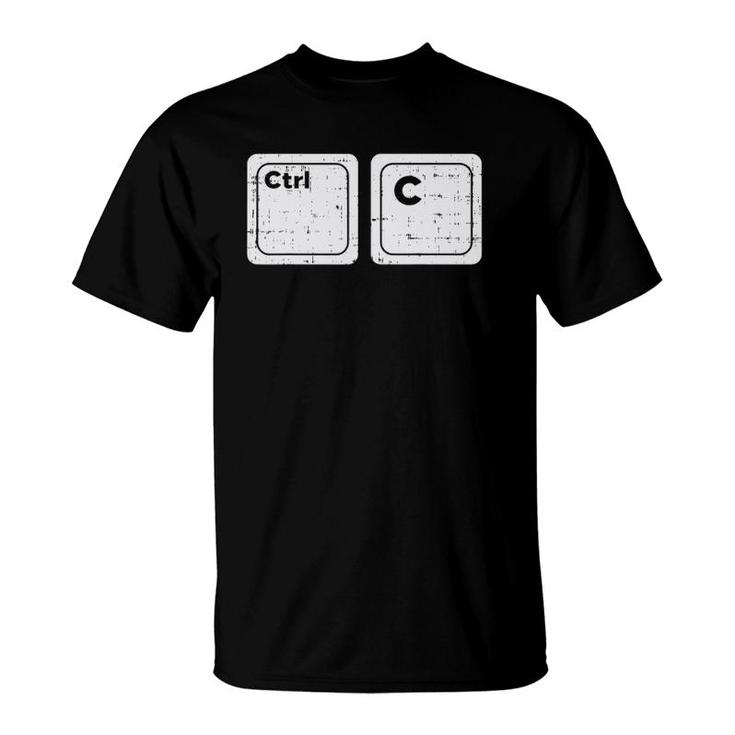Ctrl C Funny Copy Matching Dad And Kid Son Daughter Men Gift T-Shirt