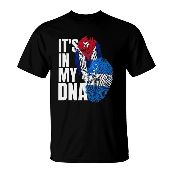 Cuban And Honduran Dna Flag Heritage Mix T-Shirt