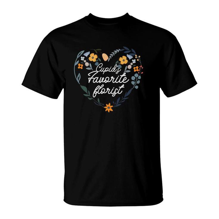 Cupid's Favorite Florist Flower Shop Botanical Gardener T-Shirt