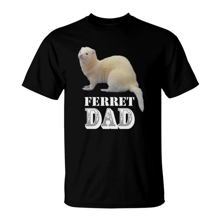 Cute Albino White Ferret Dad Ferrets Lover Kids Gift T-Shirt