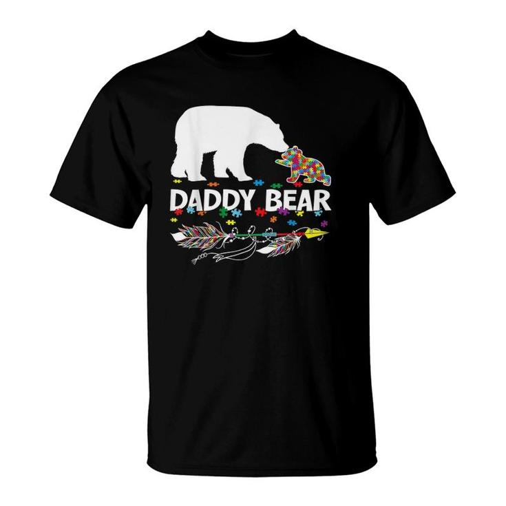Cute Daddy Bear Autism Awareness Autistic Family T-Shirt