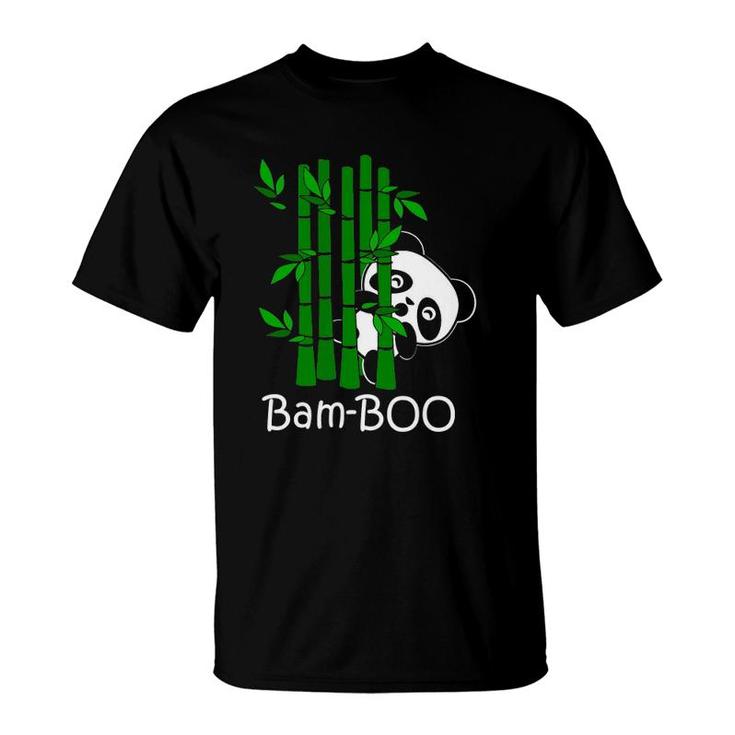 Cute Kawaii Baby Panda Behind Bamboo Peekaboo T-Shirt