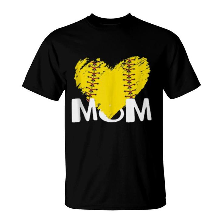 Cute Mom Softball For Proud Pitchers Mama Aunt  T-Shirt