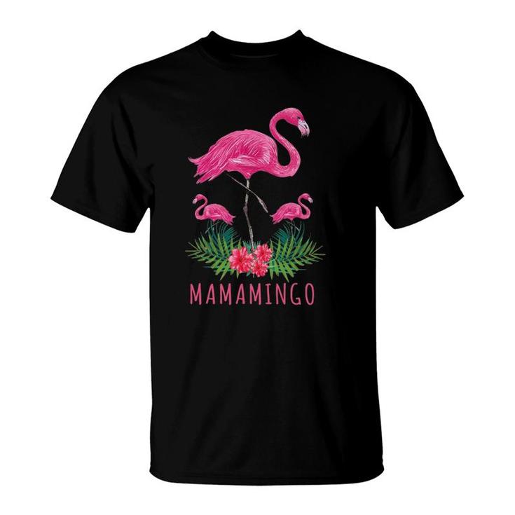 Cute Mother's Day Gift Funny Mom Flamingo With Kids Mamamingo T-Shirt