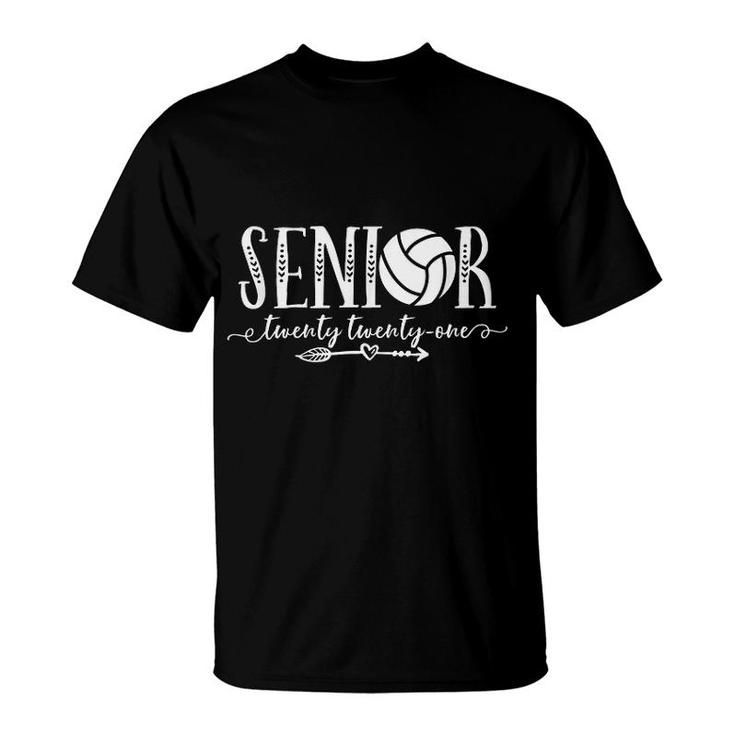 Cute Senior 2021 Volleyball Team T-Shirt