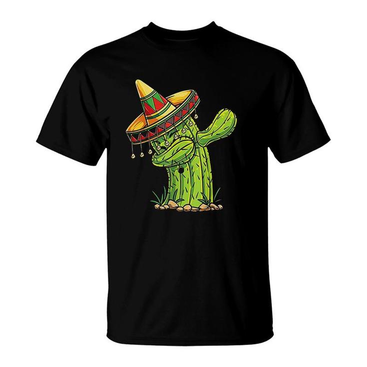 Dabbing Cactus Cinco De Mayo Funny Mexican T-Shirt