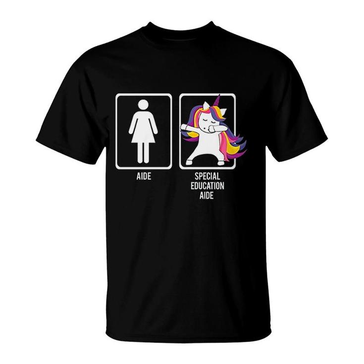 Dabbing Unicorn Special Education Aide Thank You Gift T-Shirt
