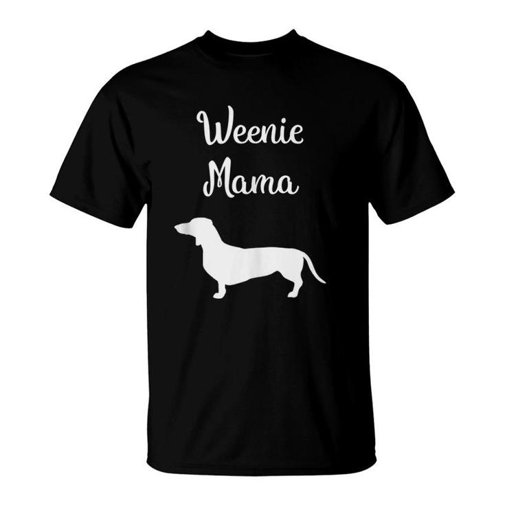 Dachshund Mama Womens Weenie Dog Lover Gift  T-Shirt