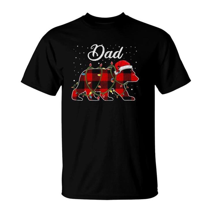 Dad Bear  Red Buffalo Plaid Daddy Bear Pajama T-Shirt