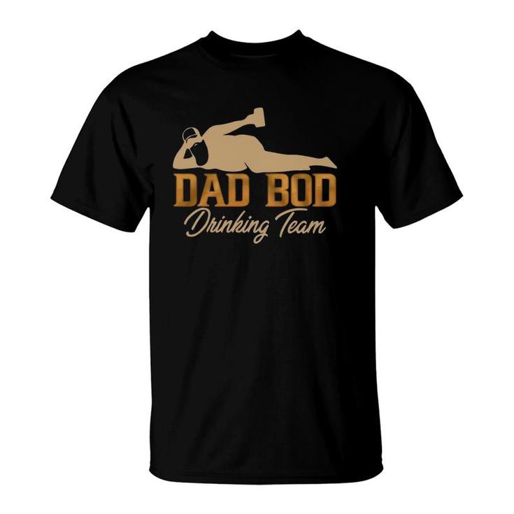 Dad Bod Drinking Team Father Beer Drinker Retro Vintage T-Shirt