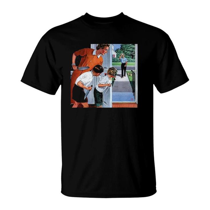 Dad Meme Tees Waiting For Dad To Come Home Meme T-Shirt