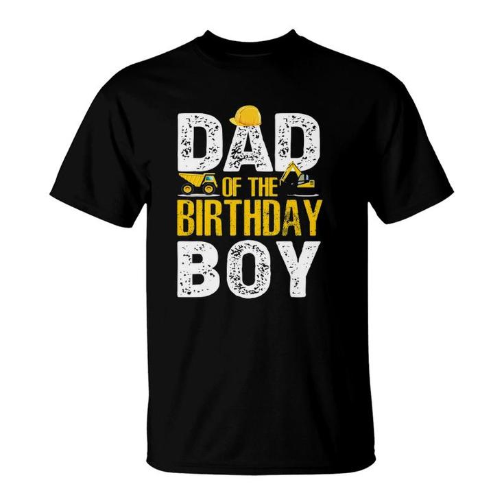 Dad Of The Bday Boy Construction Bday Party Hat Men T-Shirt