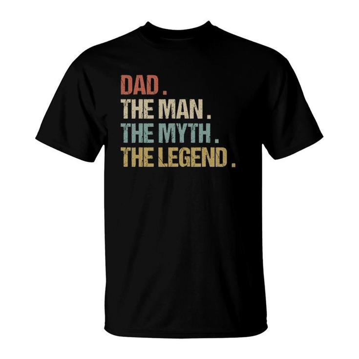 Dad The Man Myth Legend  Father Retro Christmas Gift T-Shirt