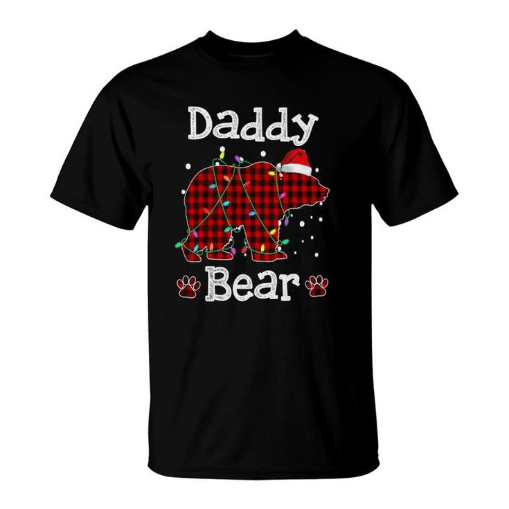 Daddy Bear  Red Buffalo Plaid Daddy Bear Pajama T-Shirt