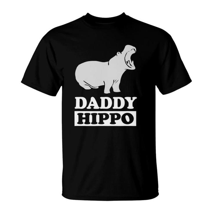 Daddy Hippo Animal Dad Funny Father T-Shirt