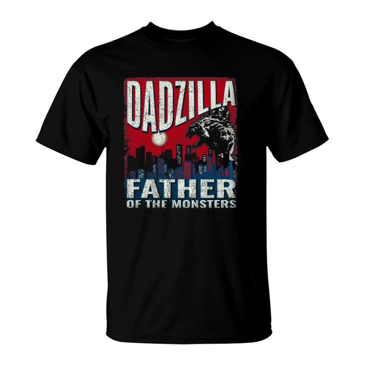 Dadzilla Father Of The Monsters - Dad Vintage Distressed T-Shirt