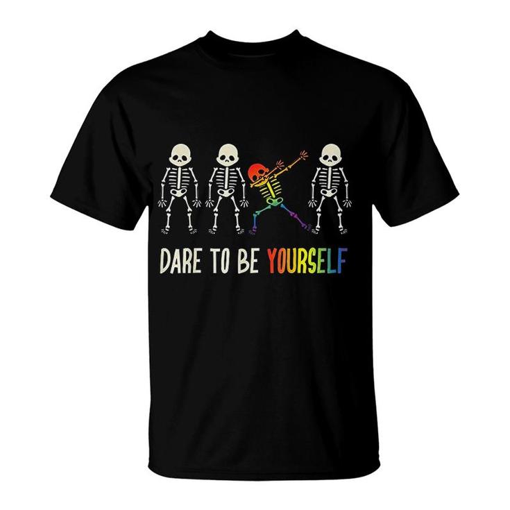 Dare To Be Yourself Cute Lgbt Pride T-Shirt