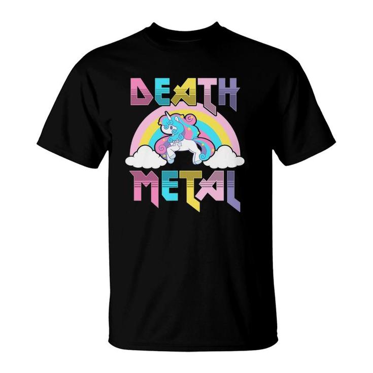 Death Metal Magical Unicorn Rocker Rock And Roll Punk Lover T-Shirt
