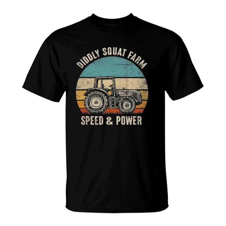 Diddly Squat Farm Speed And Power Tractor Farmer Vintage T-Shirt