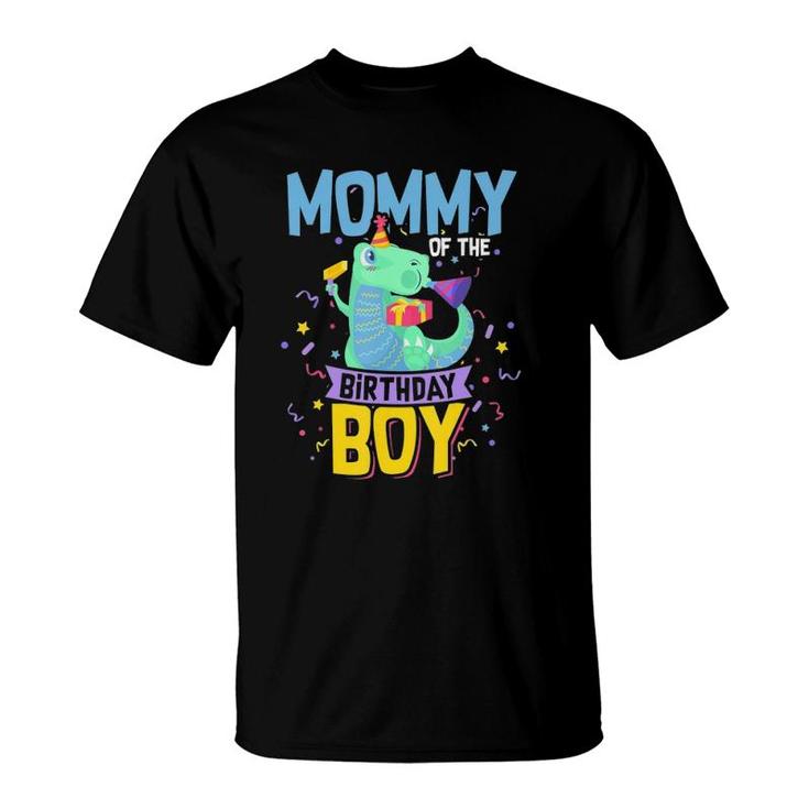 Dinosaur Mother Gift Mommy Of The Birthday Boy T-Shirt