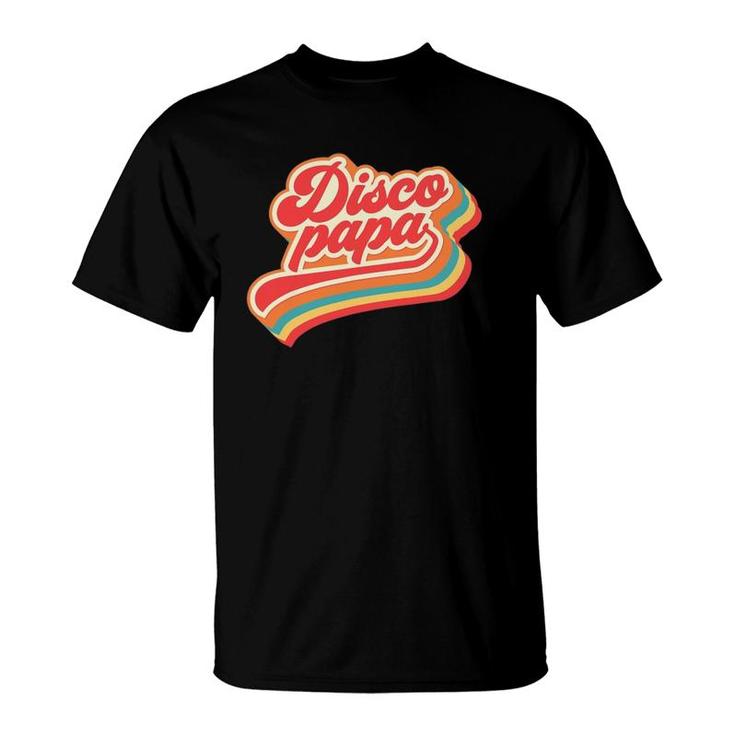Disco Papa Vintage 1970S Gift Groovy Rainbow Retro Matching T-Shirt