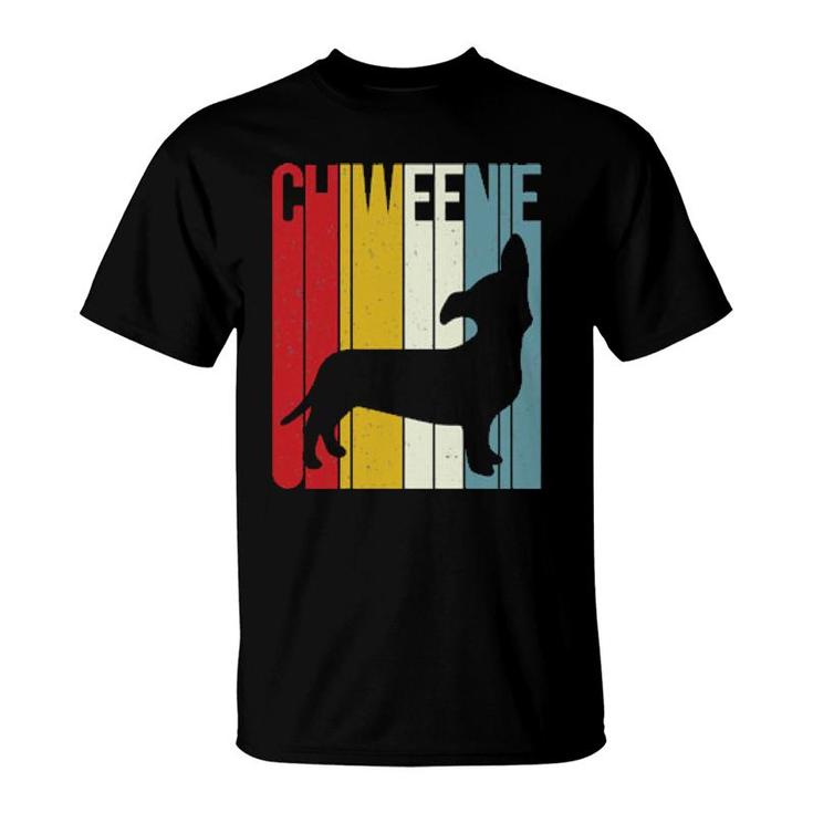 Dog Chiweenie Silhouette Cute Chiweeniedog500 Paws T-Shirt