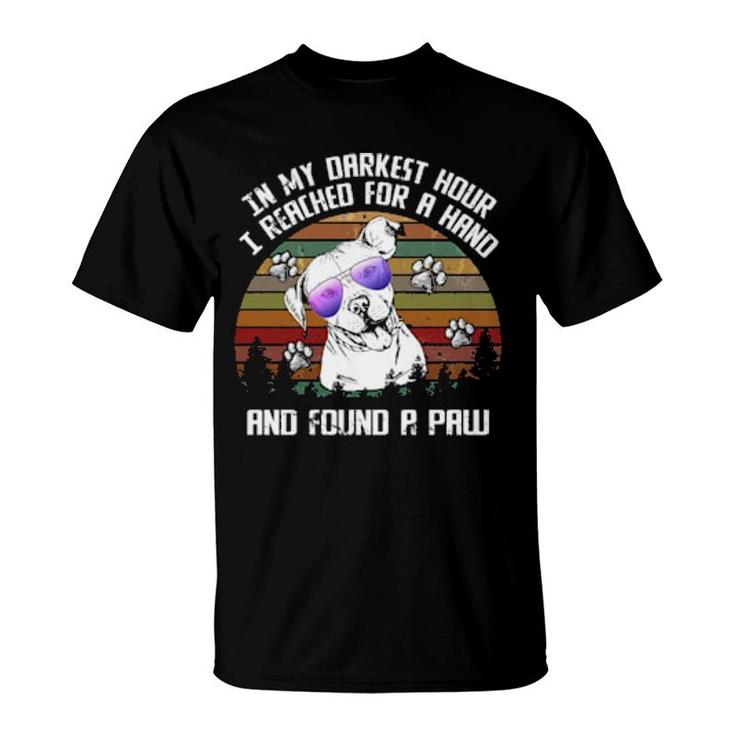 Dog I Reach For A Hand And Found A Paw Pitbull 30 Paws T-Shirt