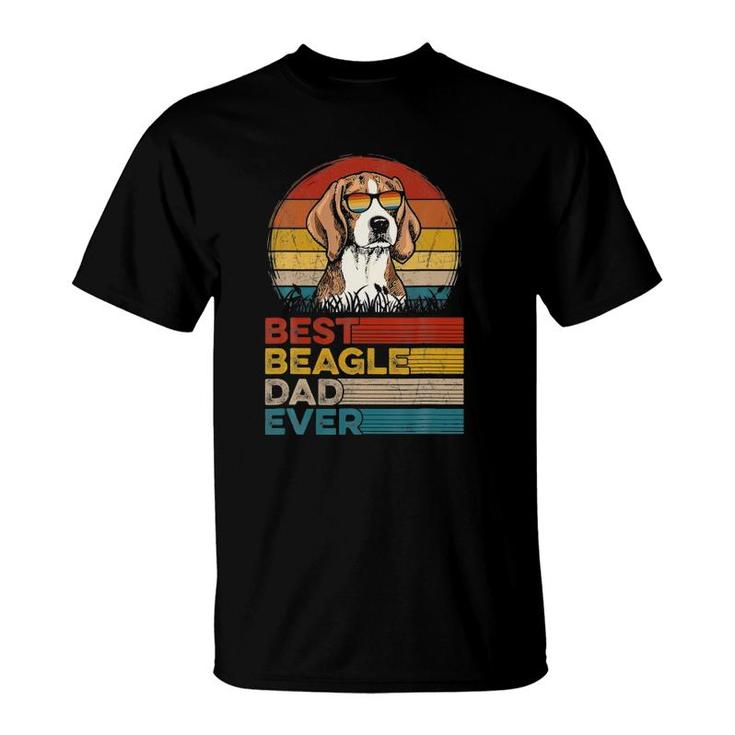 Dog Vintage Best Beagle Dad Ever Fathers Day Puppy Dog Dad T-Shirt