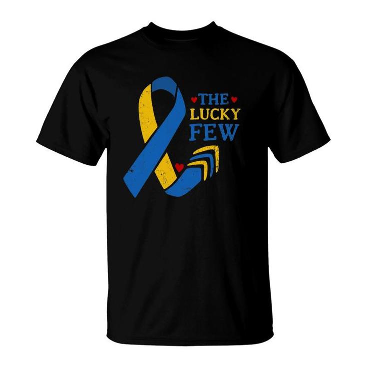 Down Syndrome Awareness Ribbon Arrows The Lucky Few T-Shirt
