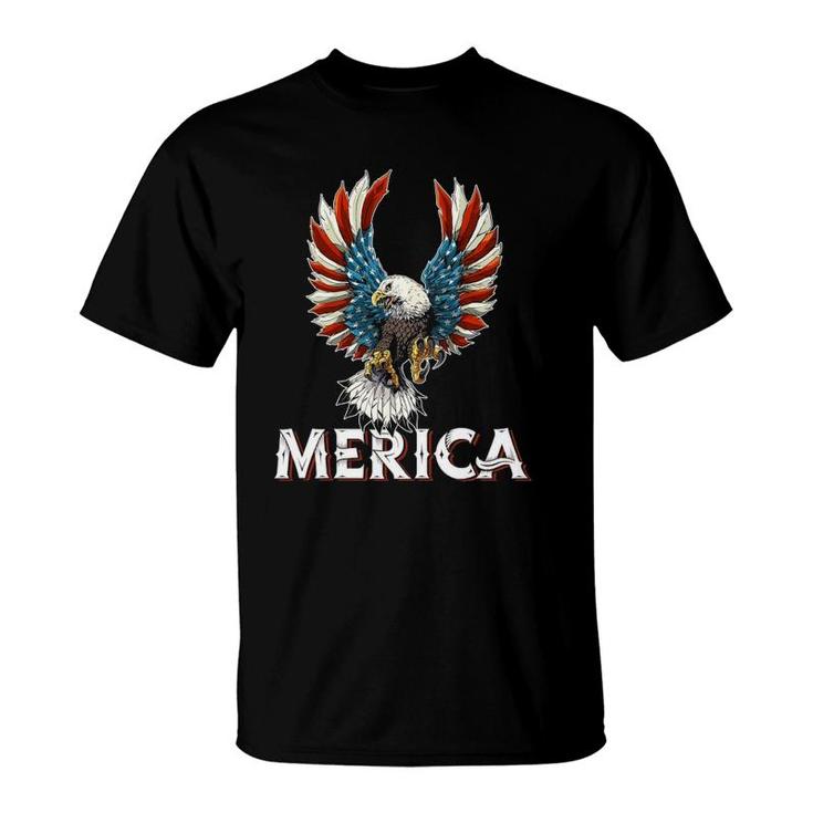 Eagle 4Th Of July Usa American Flag Men Women Kids T-Shirt