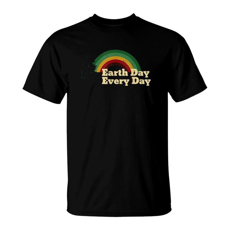 Earth Day Everyday Vintage Rainbow Pine Tree T-Shirt