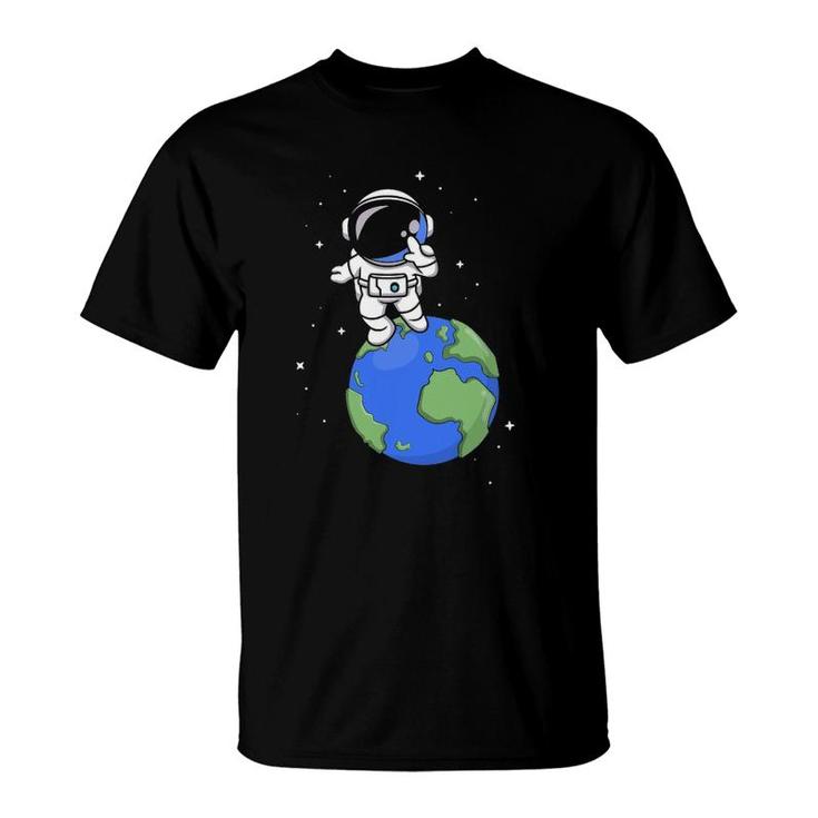 Earth Planet Space Scientist Universe Astronomy Astronaut T-Shirt