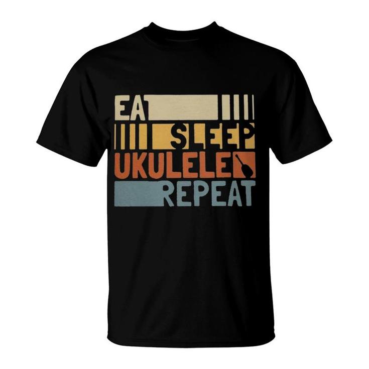 Eat Sleep Ukulele Repeat T-Shirt