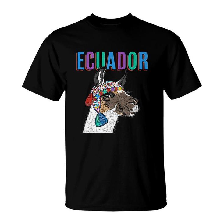 Ecuador Alpaca Ecuador Llama Alpaca Gift T-Shirt
