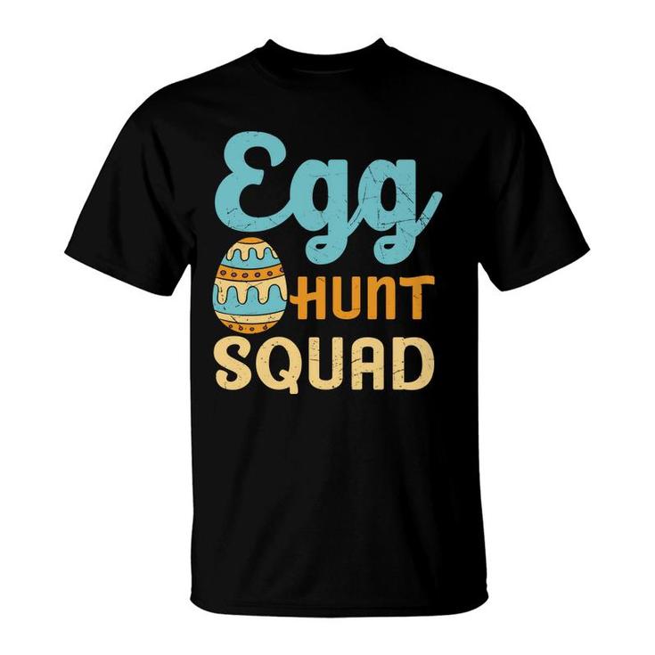 Egg Hunt Squad Easter Egg Blue Orange Squad T-shirt
