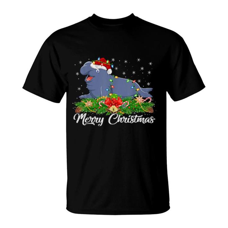 Elephant Seal Matching Santa Elephant Seal Christmas  T-Shirt