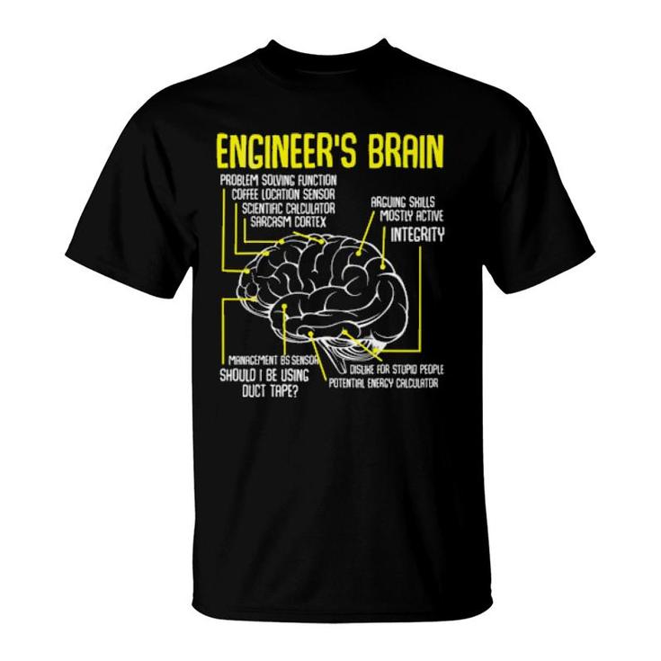 Engineer's Brain Funny Engineering Games Process Funny T-Shirt