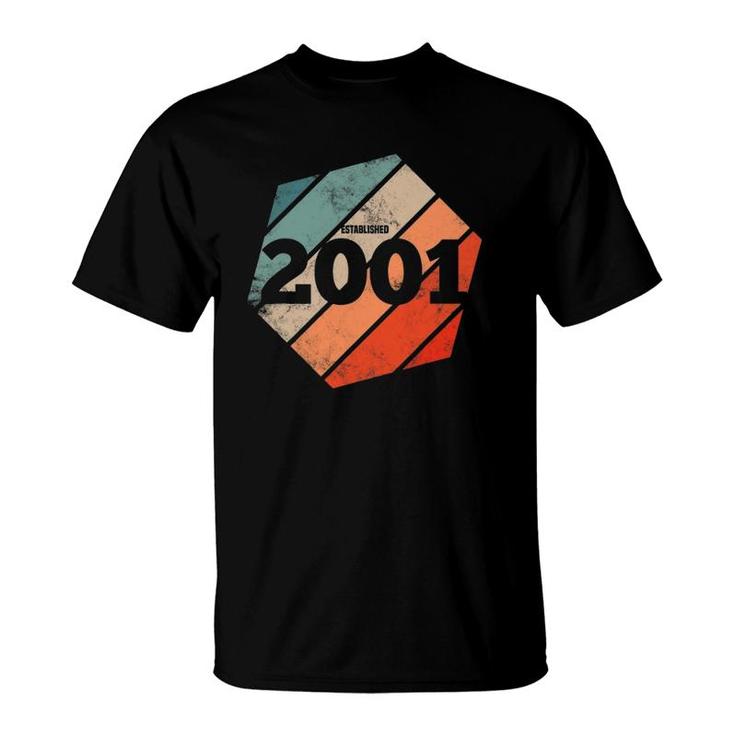 Established 2001 Vintage 20Th Birthday Gift Retro Est 2001 Ver2 T-Shirt
