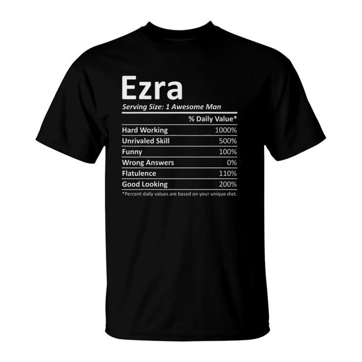 Ezra Nutrition Funny Birthday Personalized Name Gift Idea T-Shirt