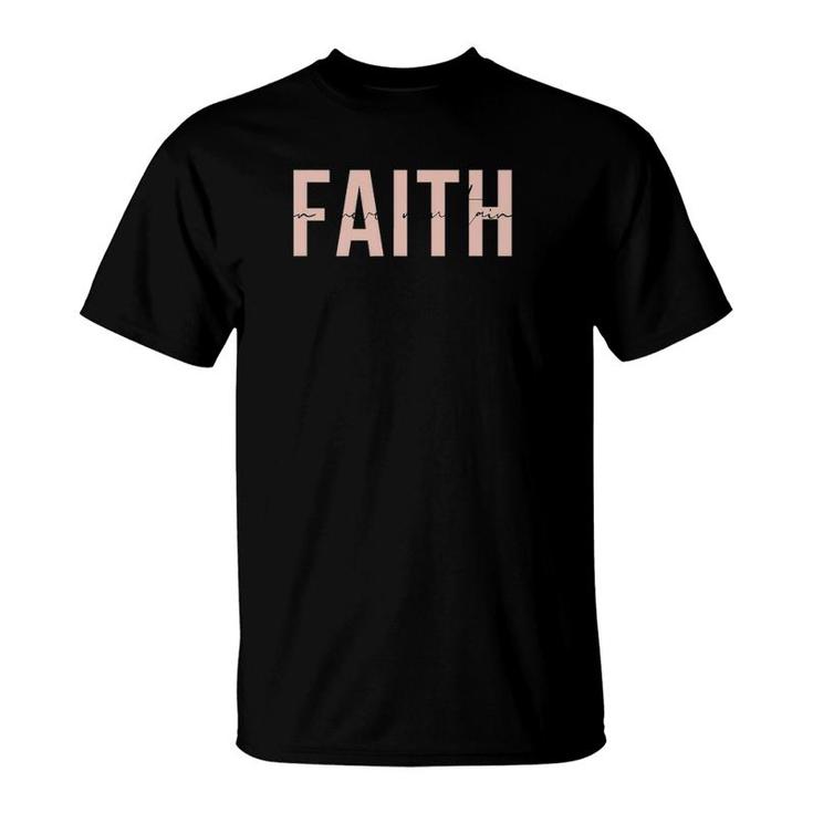 Faith Can Move Mountains Christian Casual T-Shirt