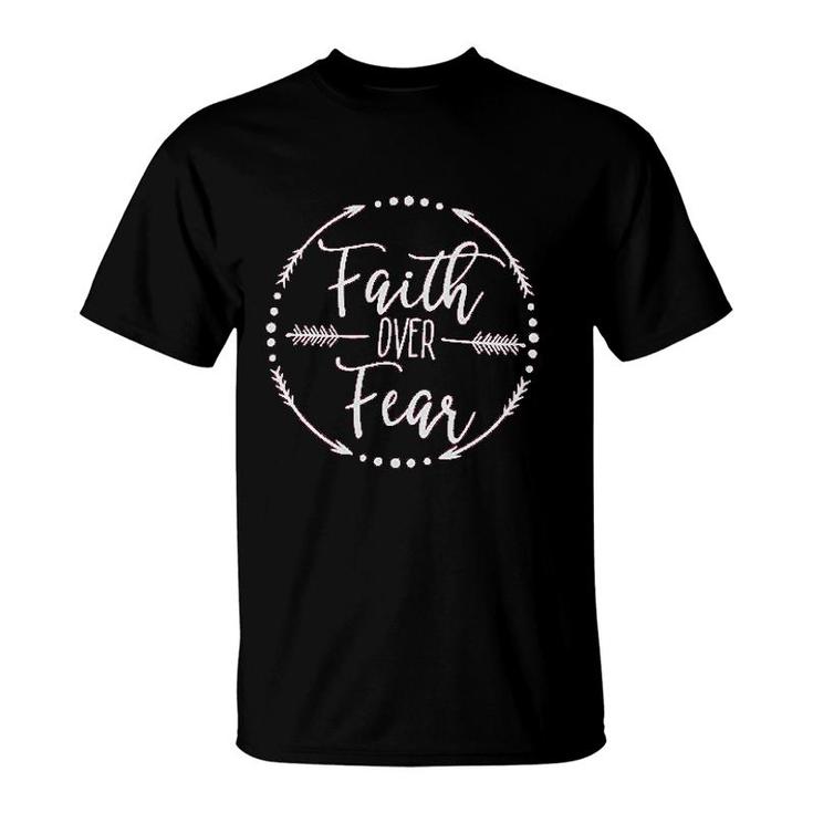 Faith Over Fear Letters T-Shirt