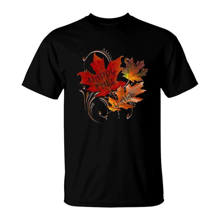 Fall Quote Happy Fall Yall Cute Thanksgiving Autumn T-shirt