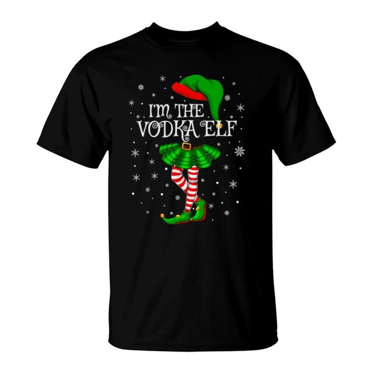 Family Matching Girls I'm The Vodka Elf Christmas  T-Shirt